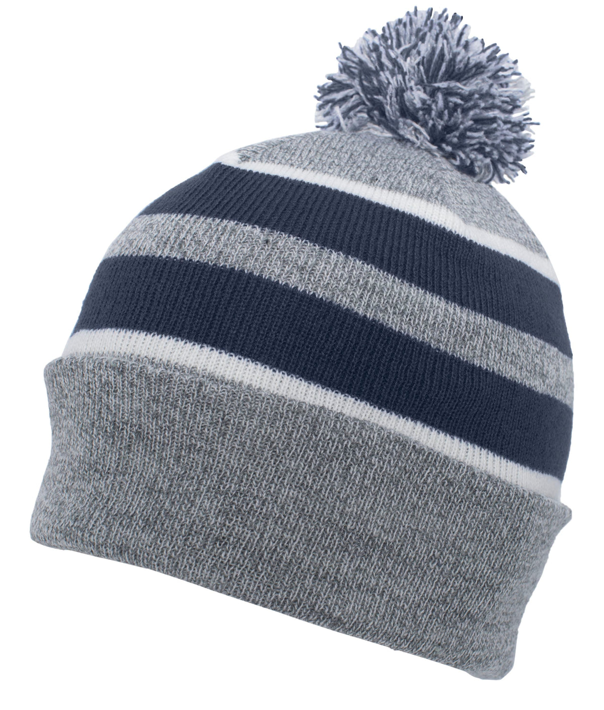 KNIT FOLD OVER POM-POM BEANIE