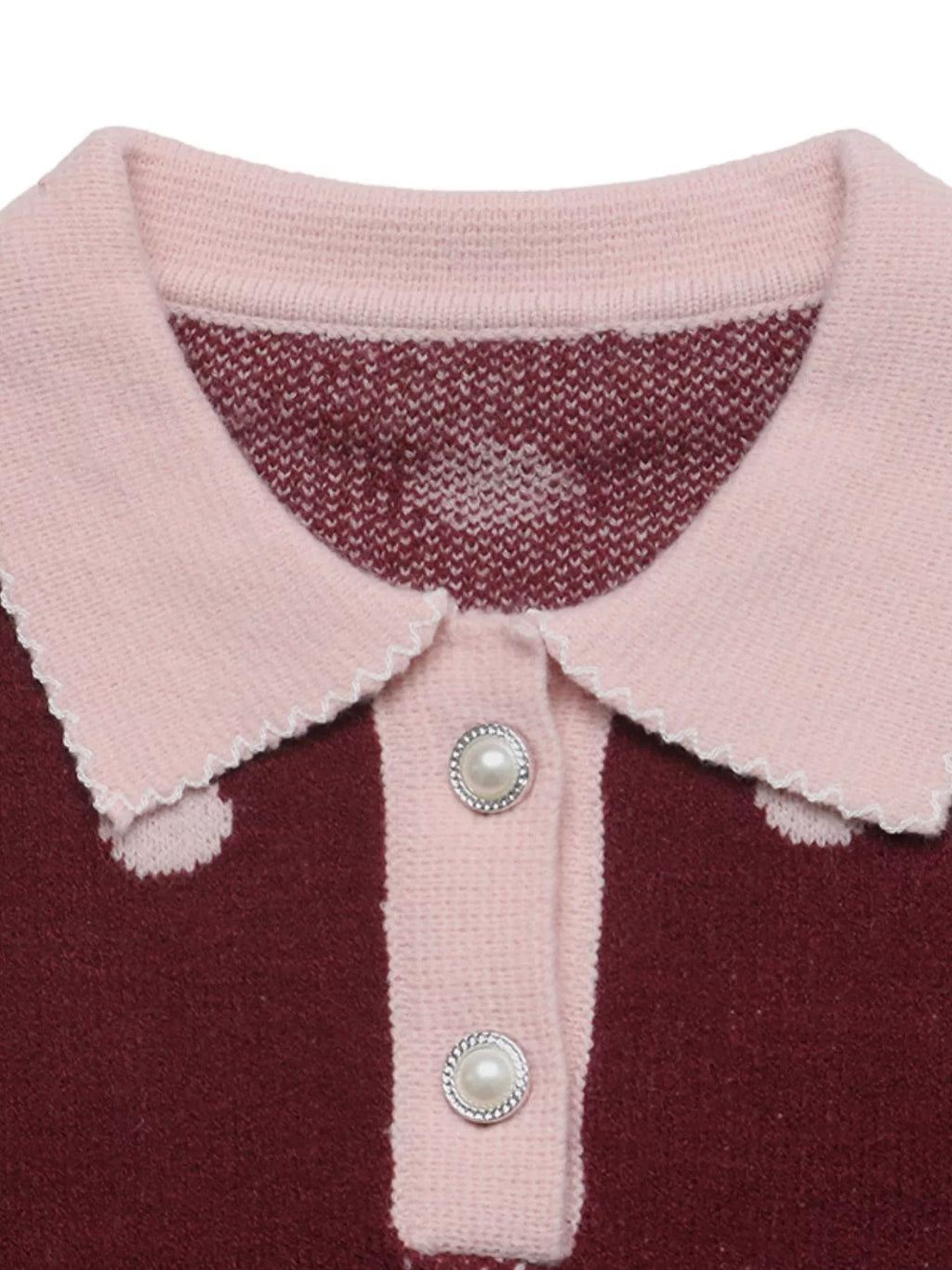 Polka Dot Collared Sweater