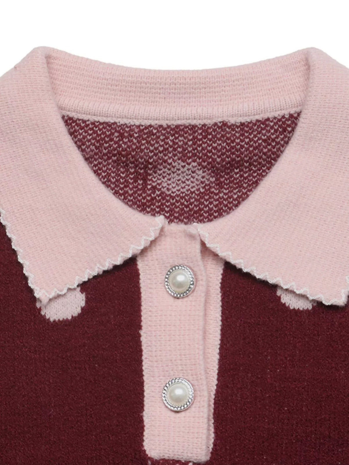 Polka Dot Collared Sweater