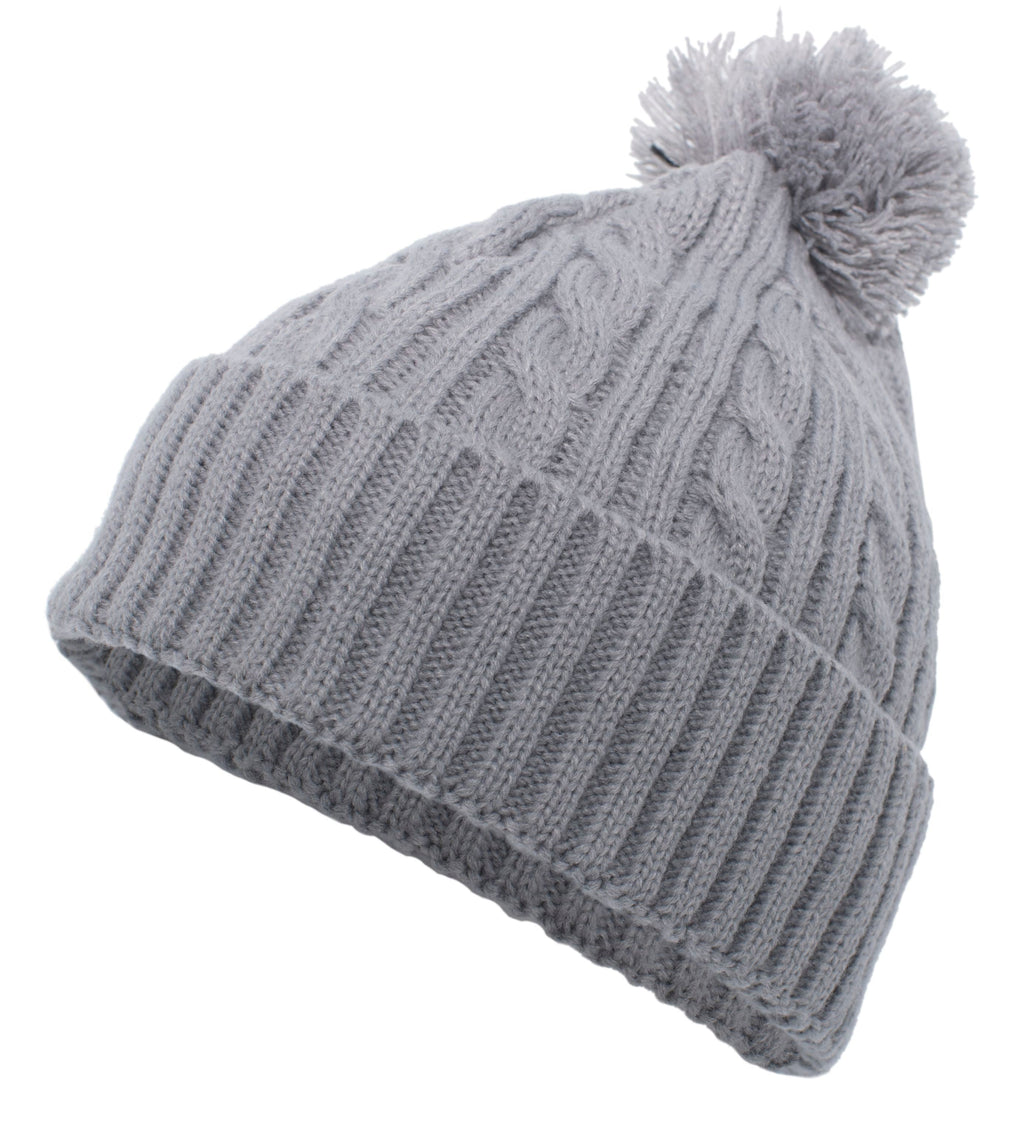 CABLE KNIT POM-POM BEANIE