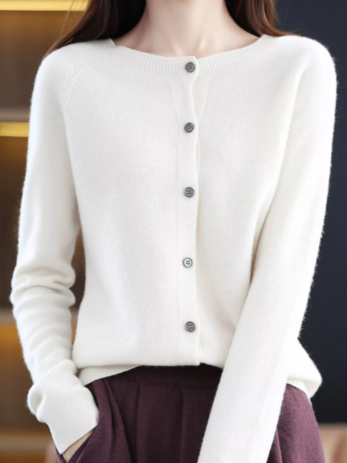 Button-Down Long Sleeve Cardigan