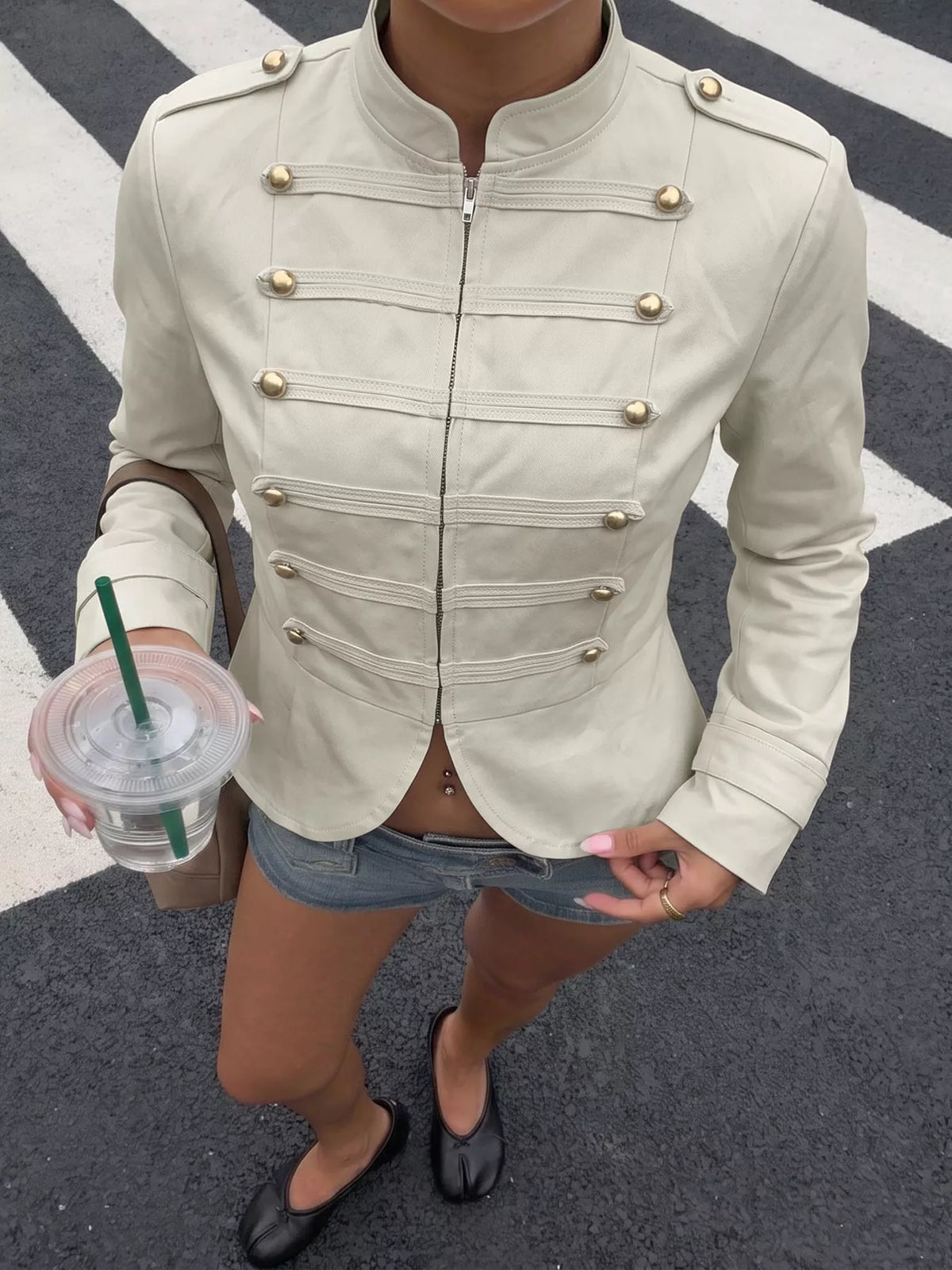 Zip Up Cropped Jacket