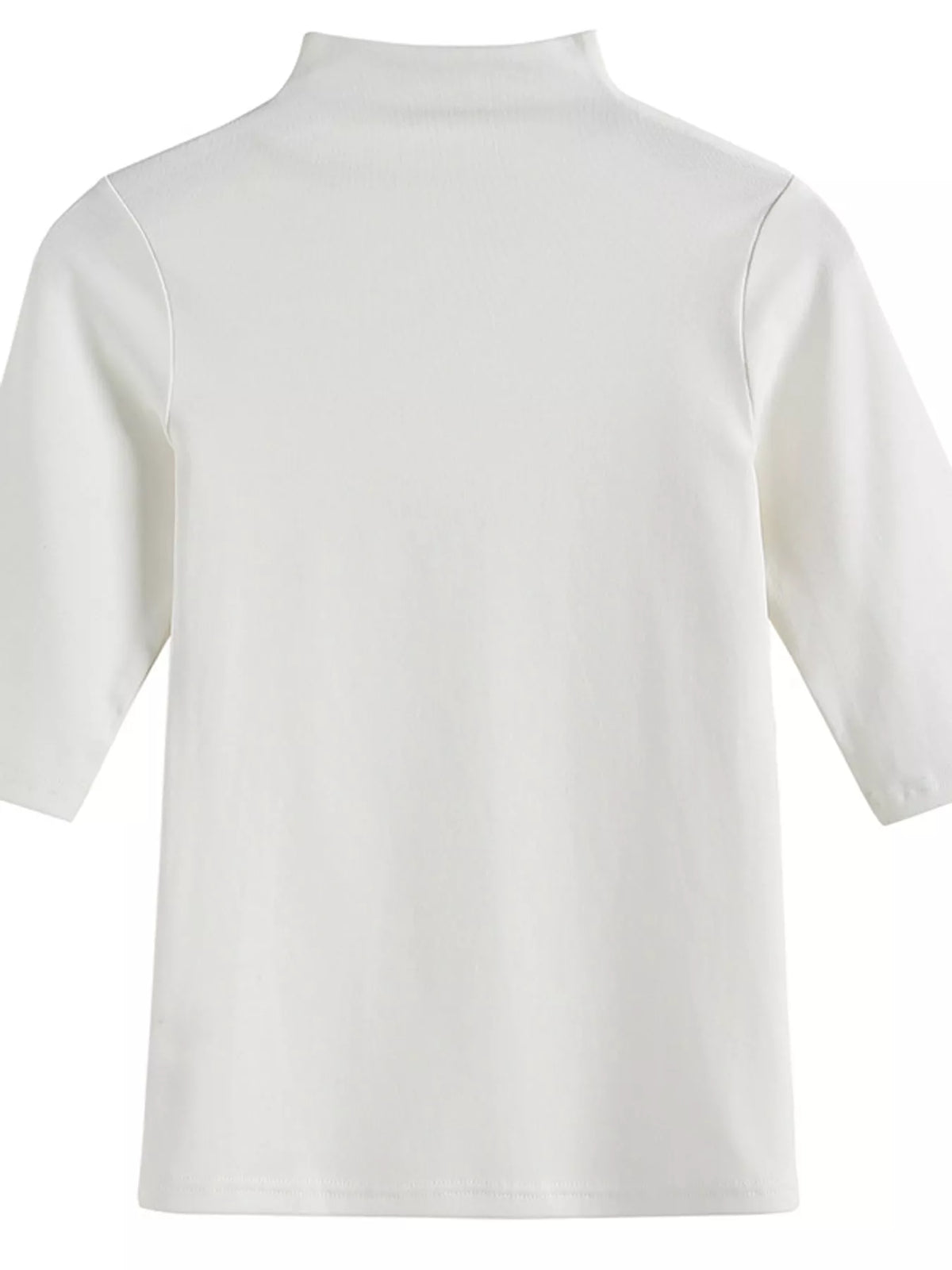 Full Size Mock Neck Half Sleeve T-Shirt Plus Size