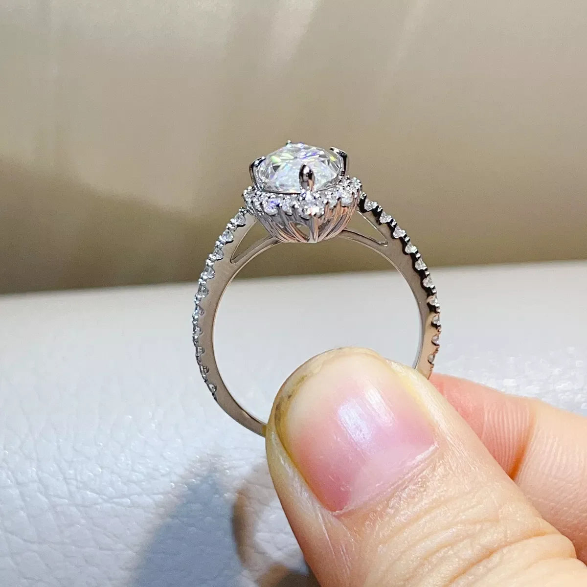 3 Carat 925 Sterling Silver Moissanite Ring