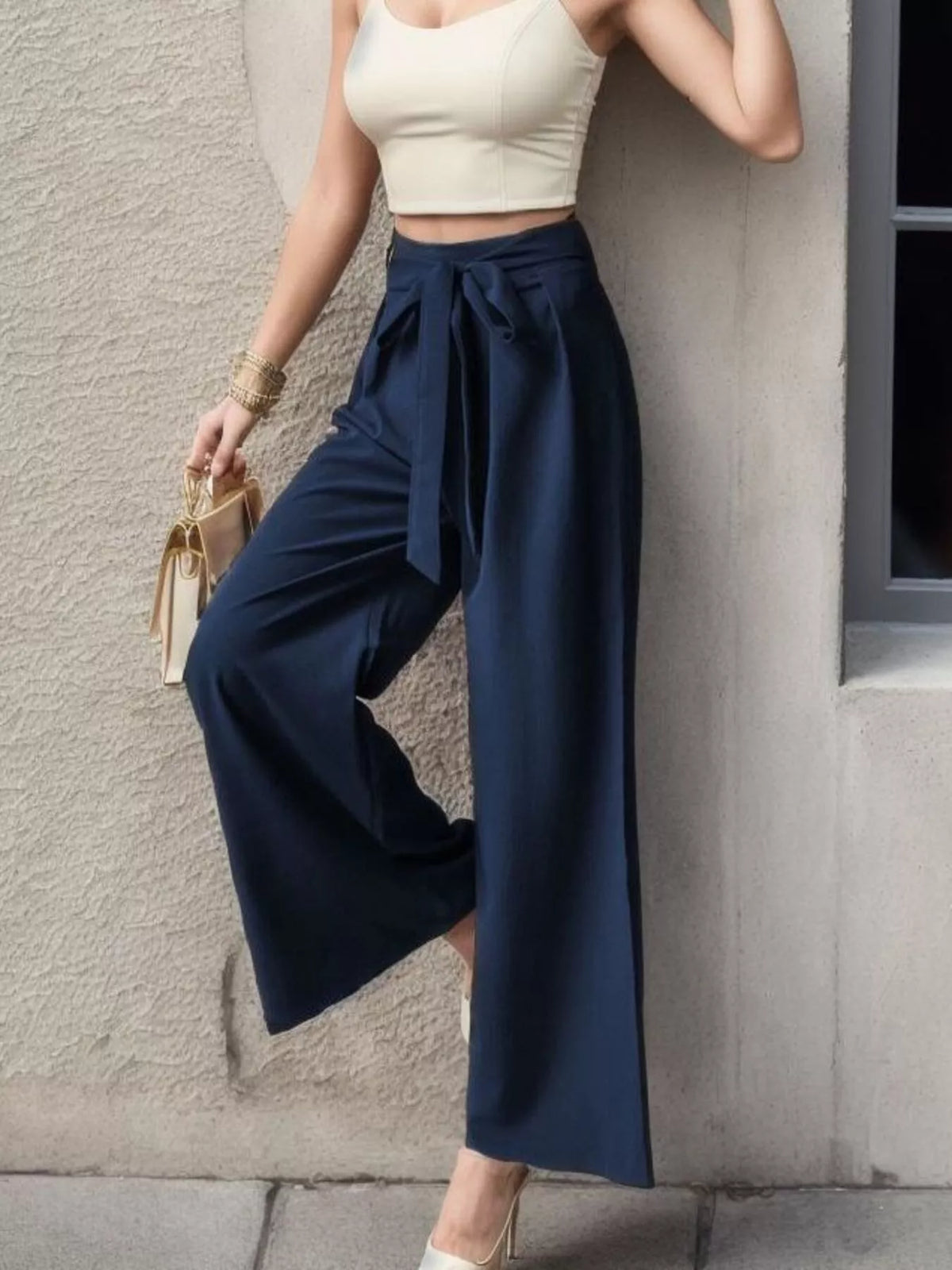 High-Waisted Wide-Leg Pants