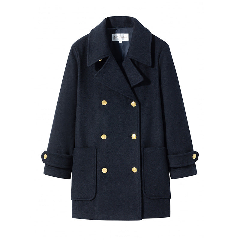 Women's Japanese-style Preppy Wool Coat For Fall And Winter