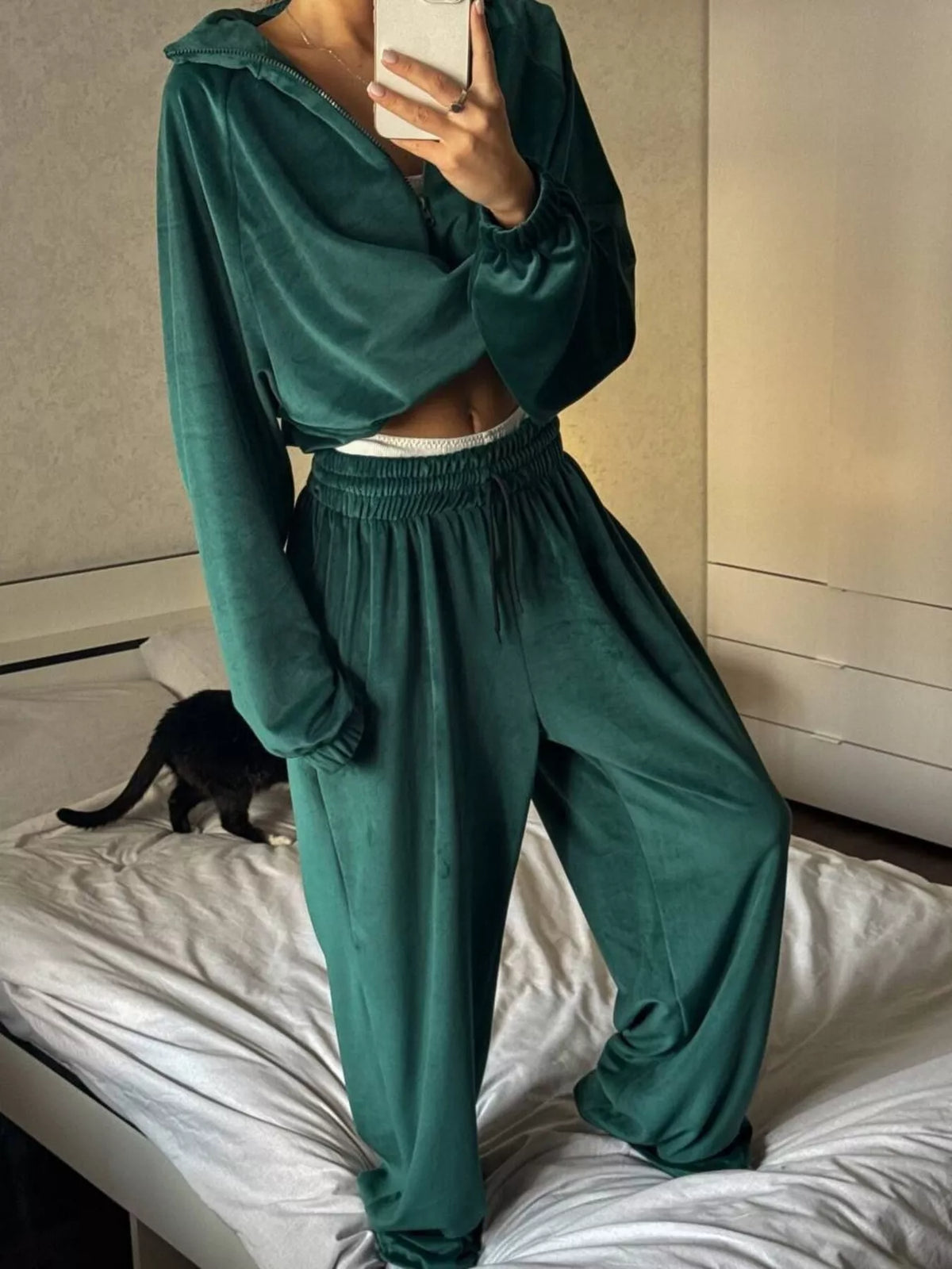 Zip-Up Hoodie and Joggers Set