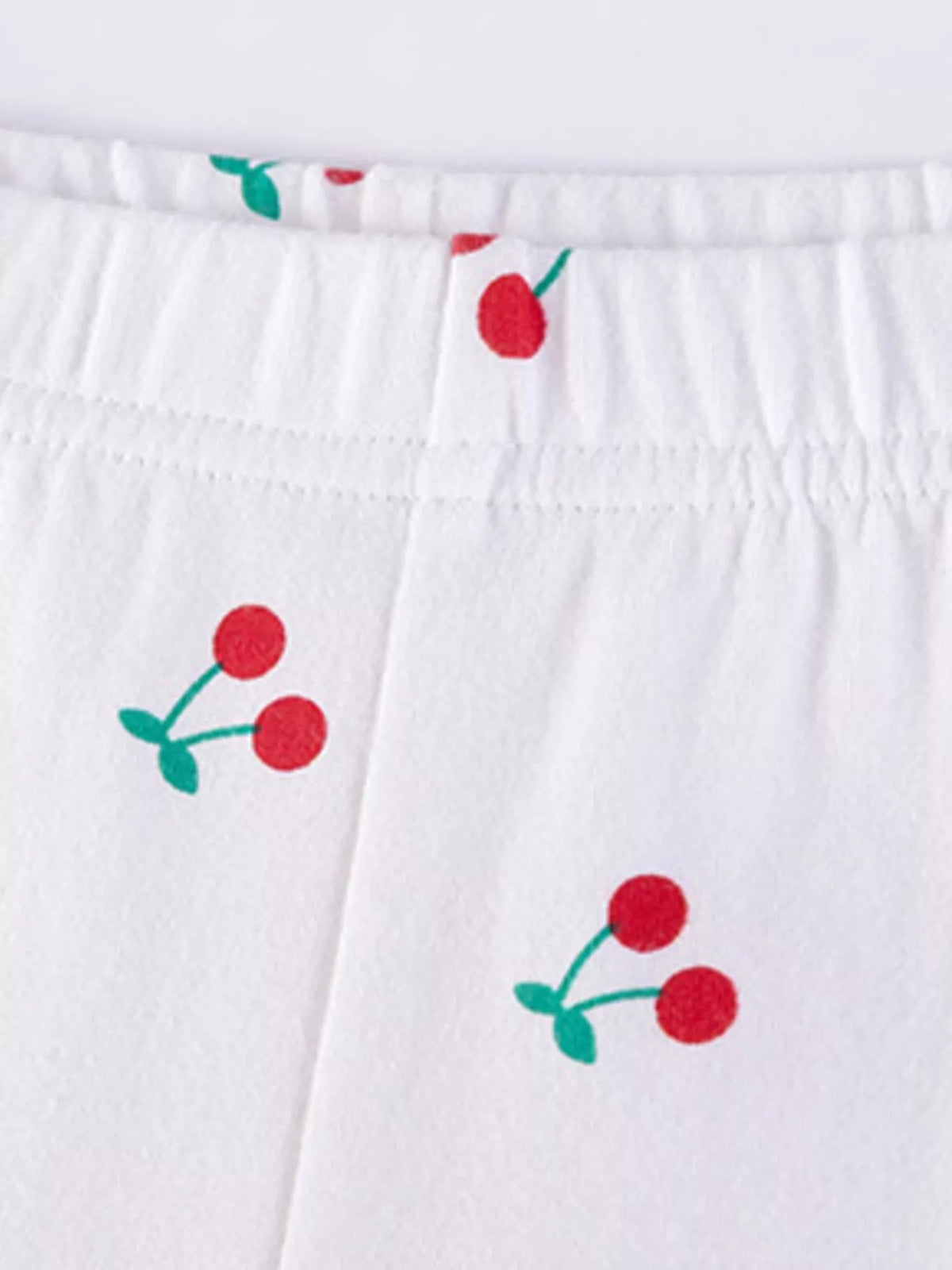 Children's Cherry Long-Sleeve Sweatshirt and Leggings Two-Piece Set