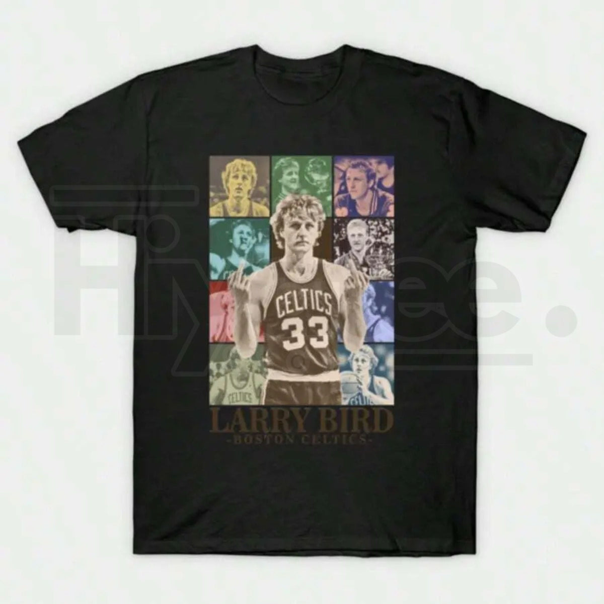 "Larry Legend" Retro 90s – Larry Bird Black Vintage Graphic Top