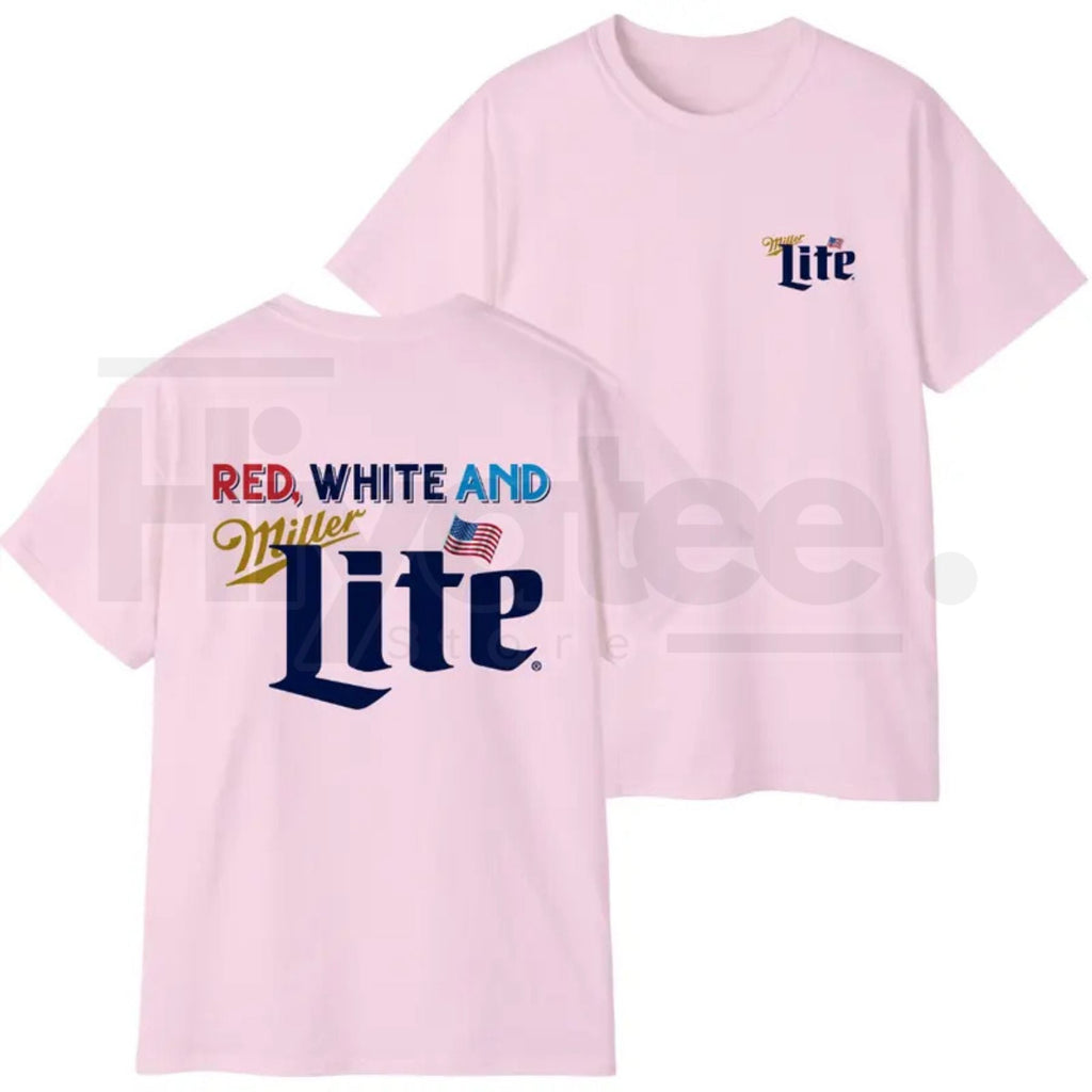 Red White And Lite T-Shirt – Colorful 4th of July America Graphic Tee