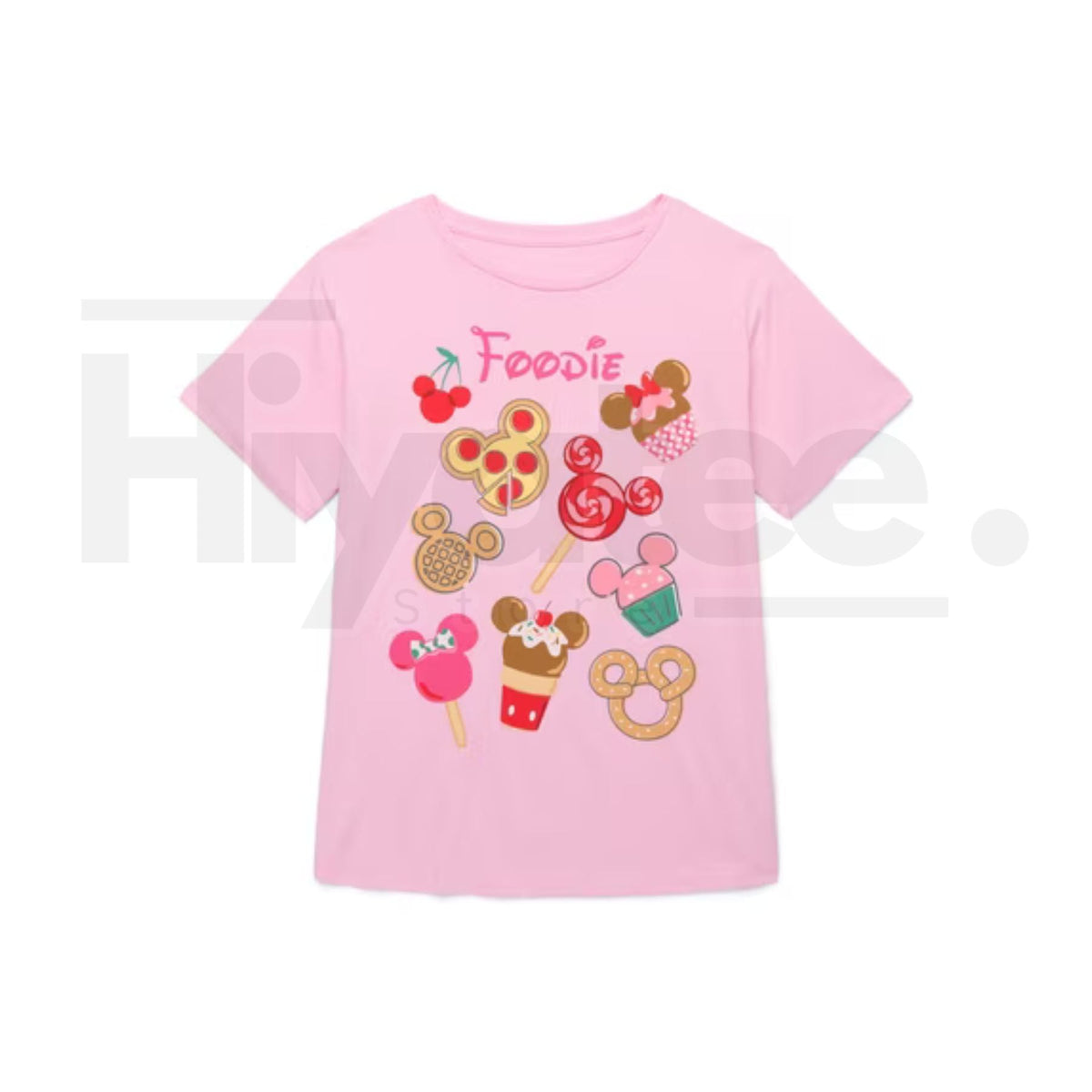 Disney Food Girls Short Sleeve Graphic T-Shirt – Cute Theme Park Snacks Tee, Casual Vacation Apparel for Kids
