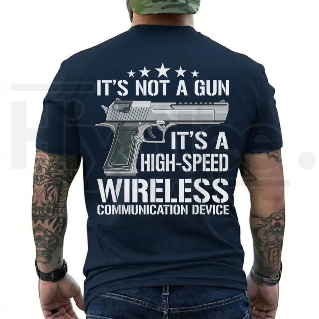 Funny Tactical Graphic T-Shirt – High-Speed Wireless Communication Tee