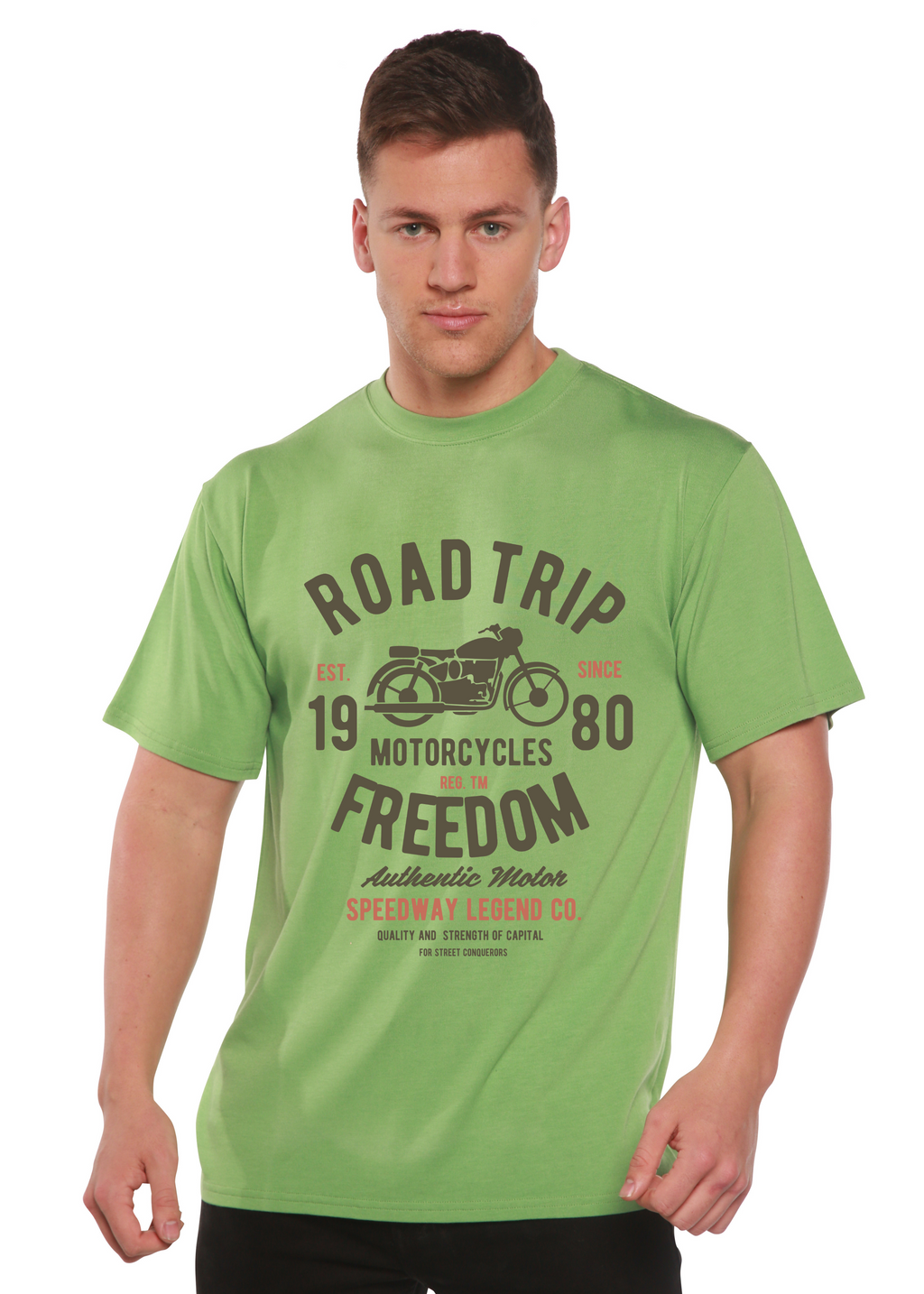 Road Trip Spun Bamboo® Men's Bamboo Viscose/Organic Cotton Short Sleeve Graphic T-Shirt