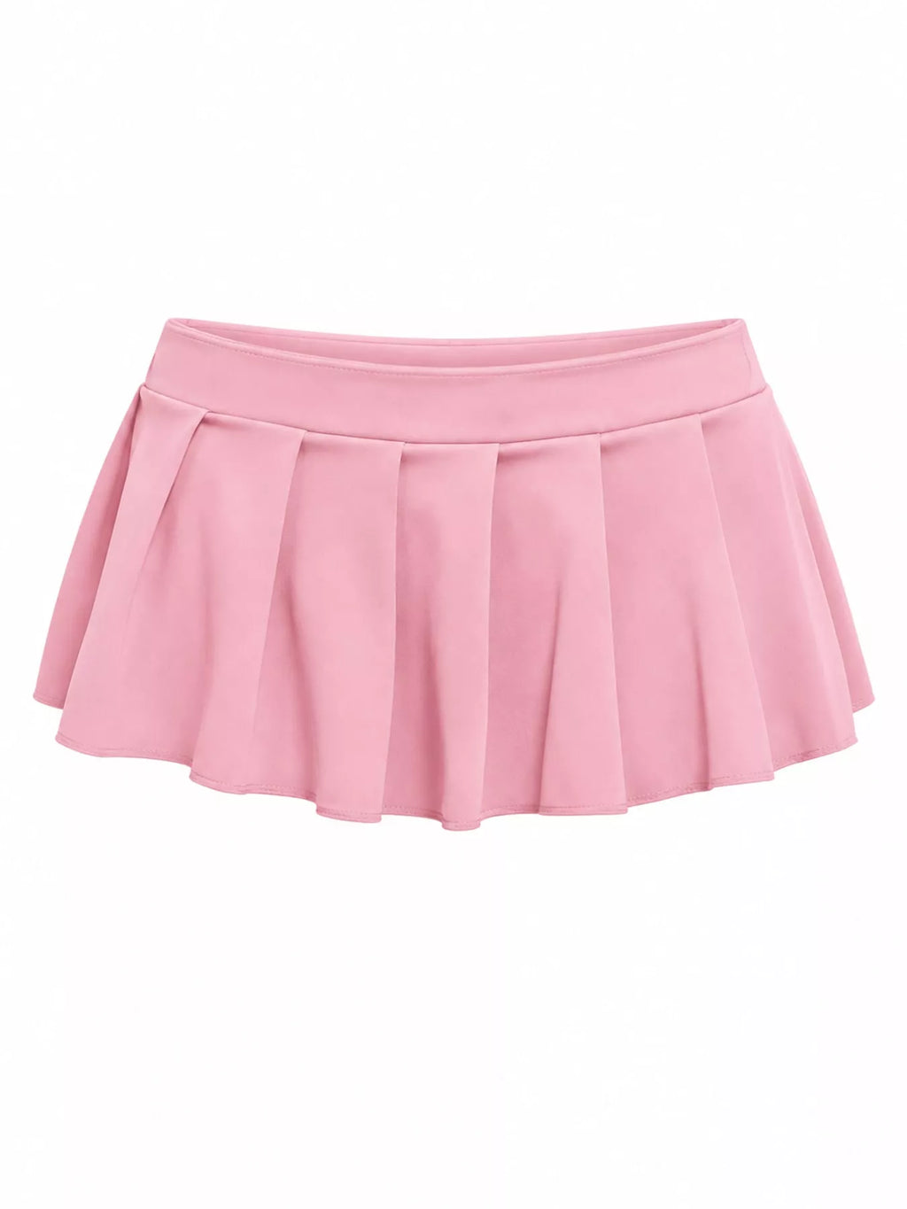 Low Waist Pleated Micro Mini Skirt