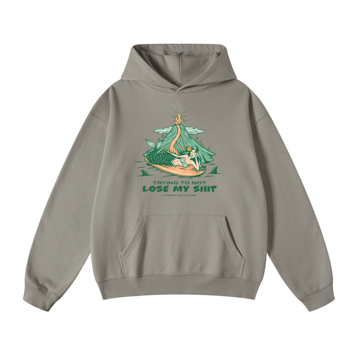 Hawaiian Hoodie For Men Hang Loose By Loindaflow Print Hoodie - CAMEL By Laihha Organna