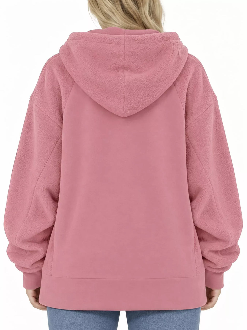 Full Size Fleece Pet-Carrying Hoodie with Cat Pouch Plus Size