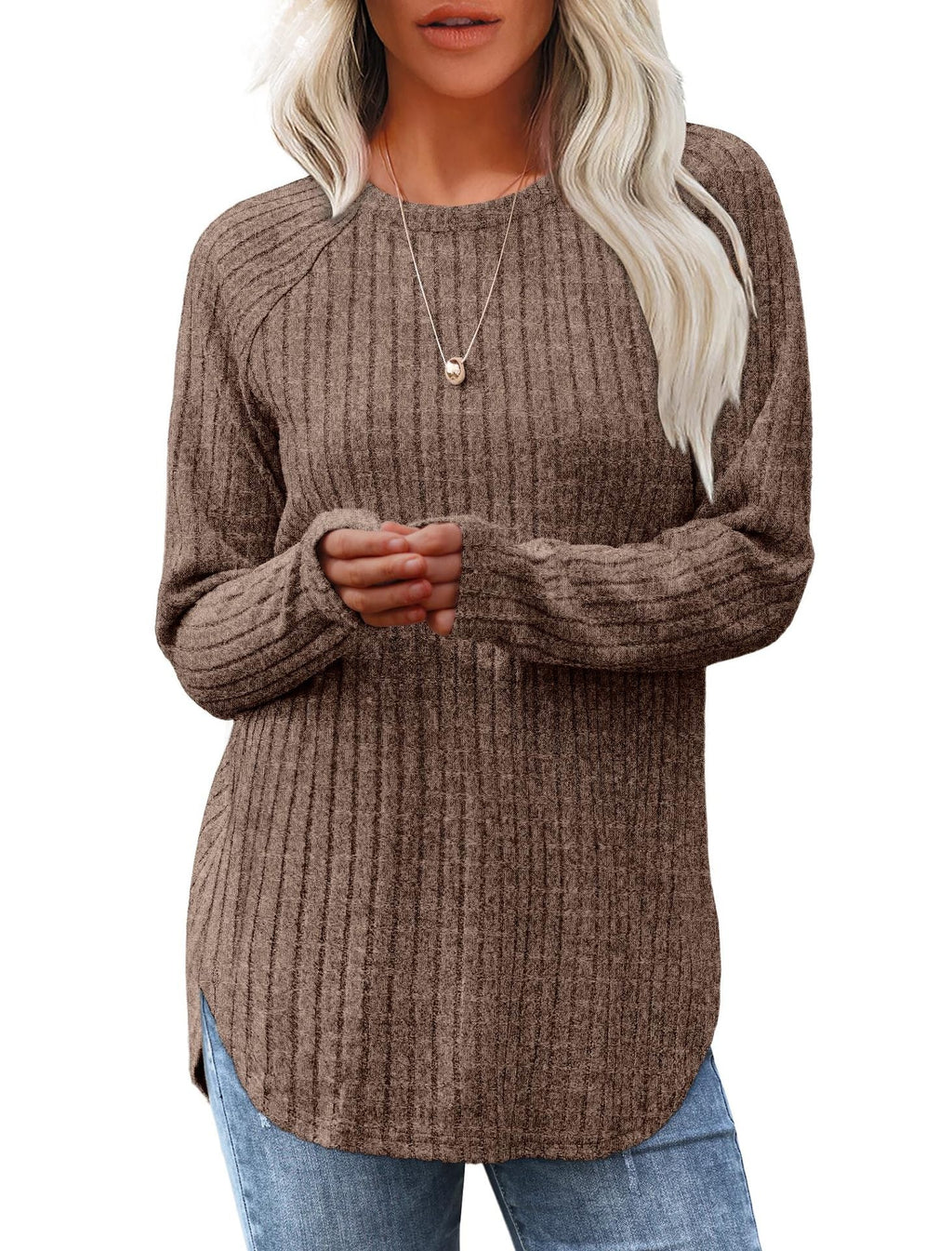 2026 European And American Women's Autumn New Loose Round Neck Base Shirt Long Sleeved Shirt