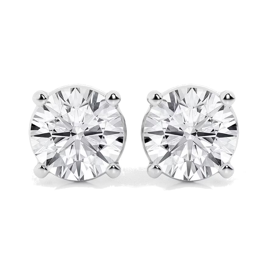 5.00 CTW AGI Certified Lab Grown Round Diamond Stud Earrings – F/VS in 14K White or Yellow Gold