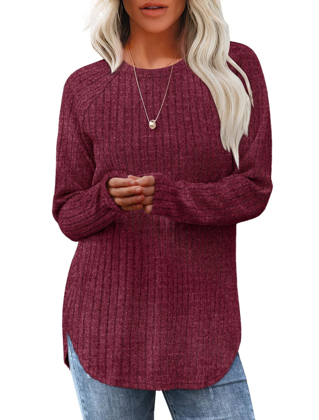 2026 European And American Women's Autumn New Loose Round Neck Base Shirt Long Sleeved Shirt