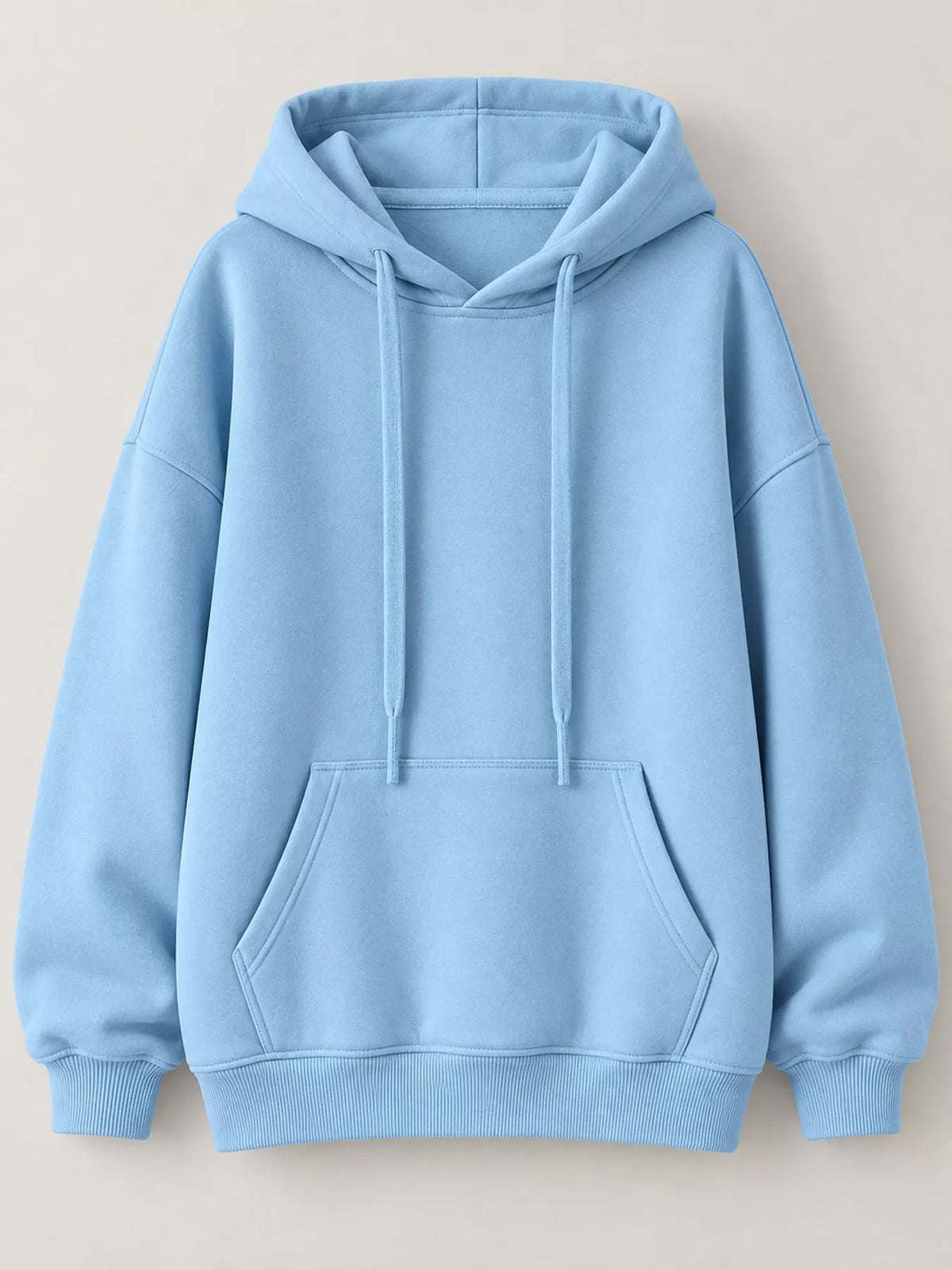 Drawstring Dropped Shoulder Hoodie