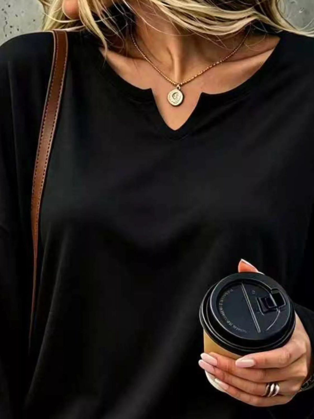 Full Size Solid Color Long Sleeve Loose T-Shirt Plus Size