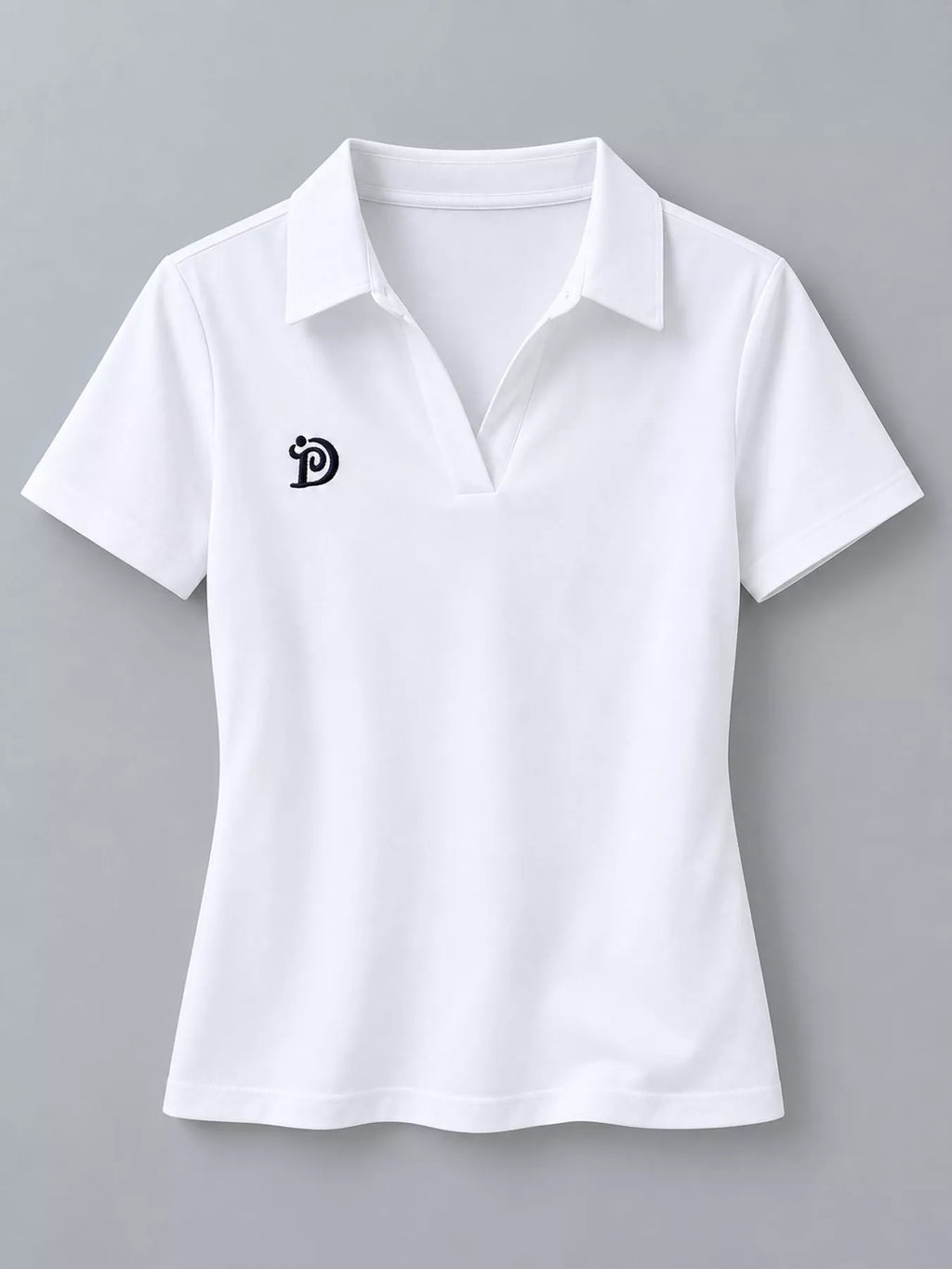 Plus Size Collared Neck Short-Sleeve Polo