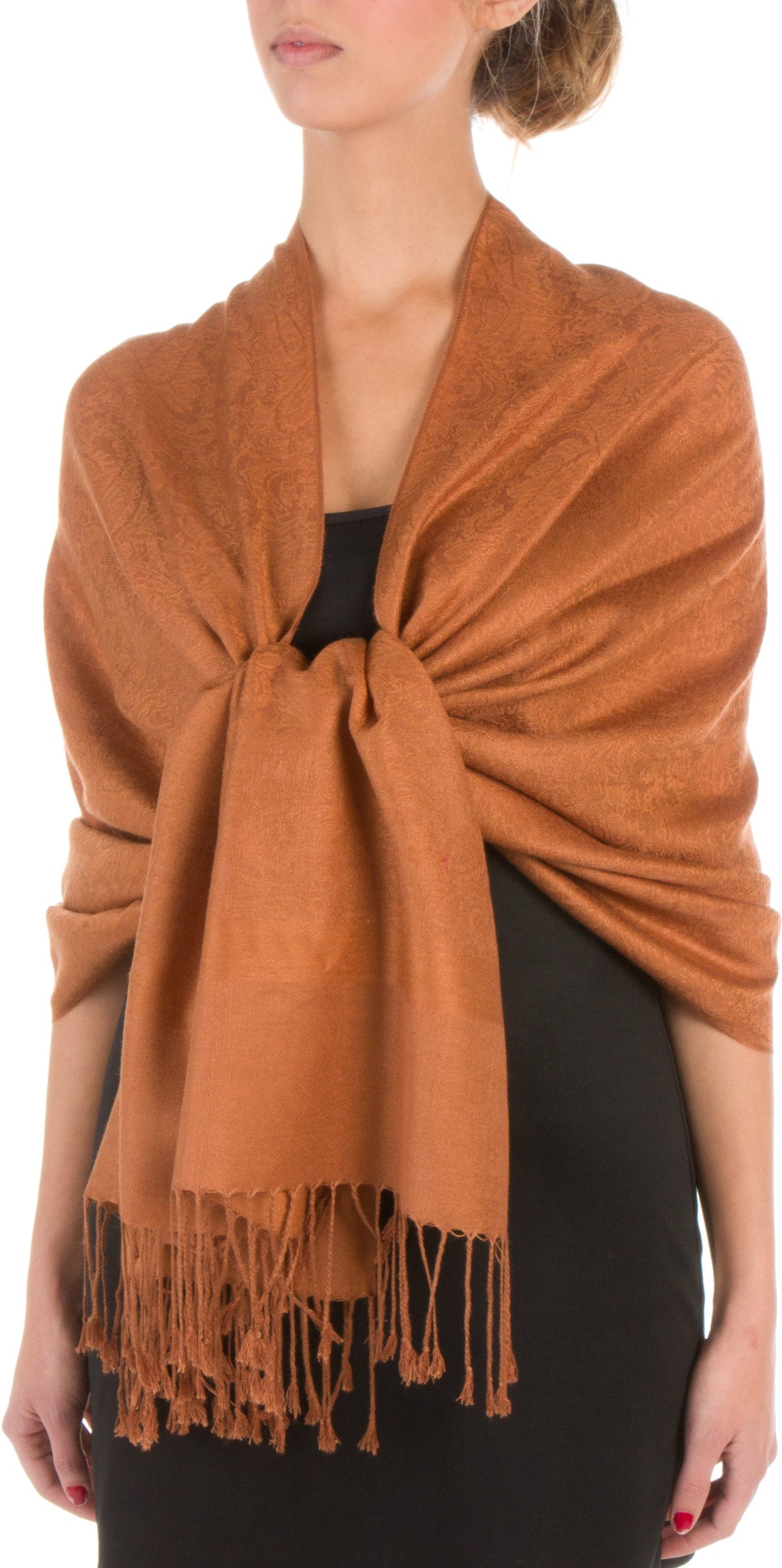 Sakkas 70" x 28" Paisley Self-Design Pashmina Shawl / Wrap / Stole