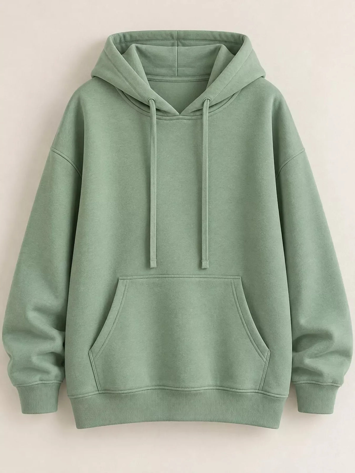 Drawstring Dropped Shoulder Hoodie