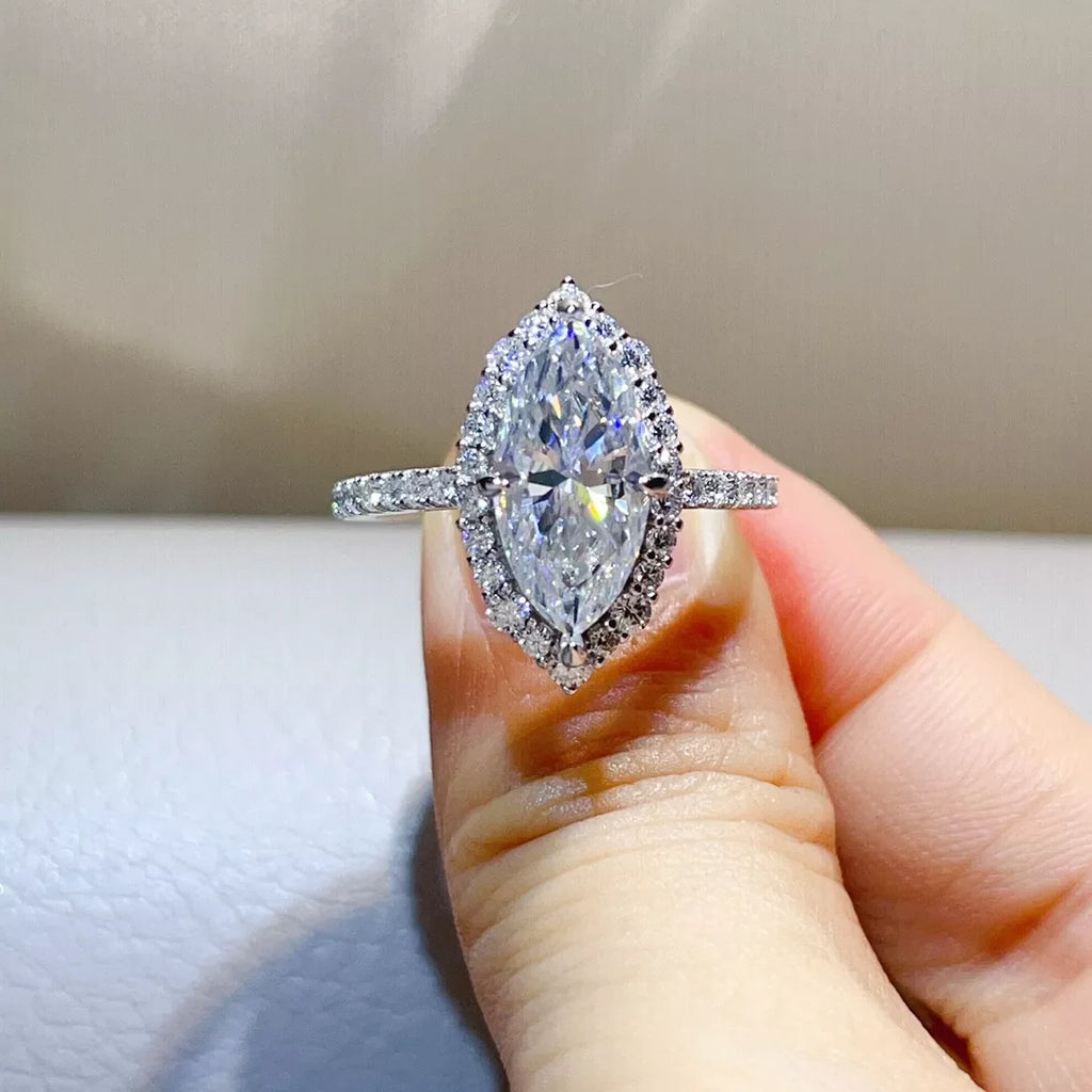 3 Carat 925 Sterling Silver Moissanite Ring