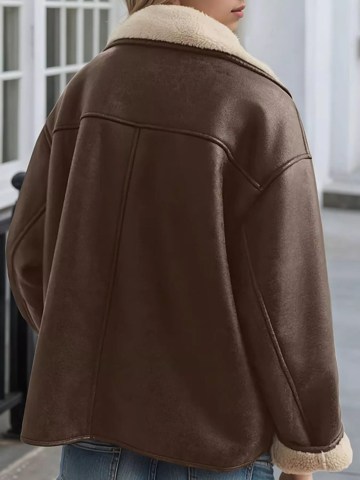 Sherpa Lined Button Down Outerwear