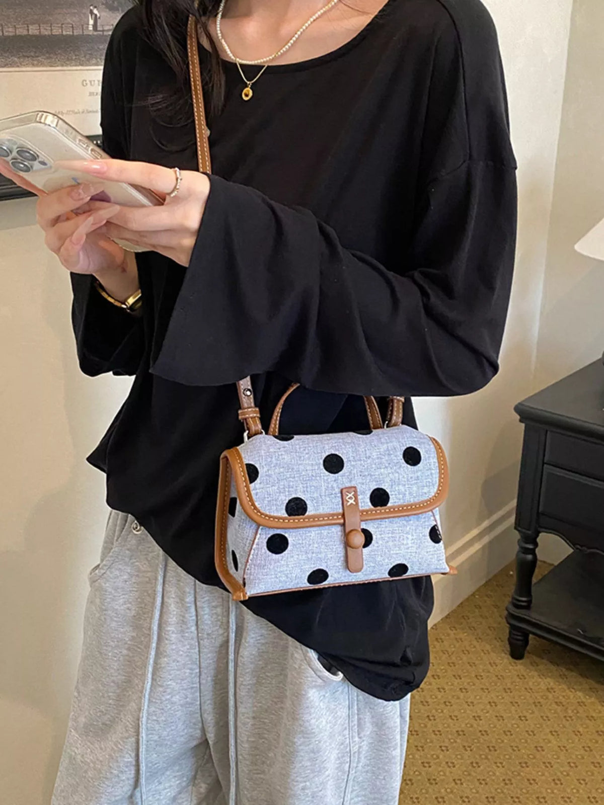 Polka Dot Crossbody Bag