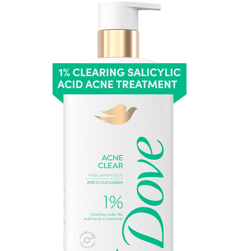 Dove Serum Body Wash Acne Clear for troubled skin with Salicylic Acid 18.5 Fl Oz