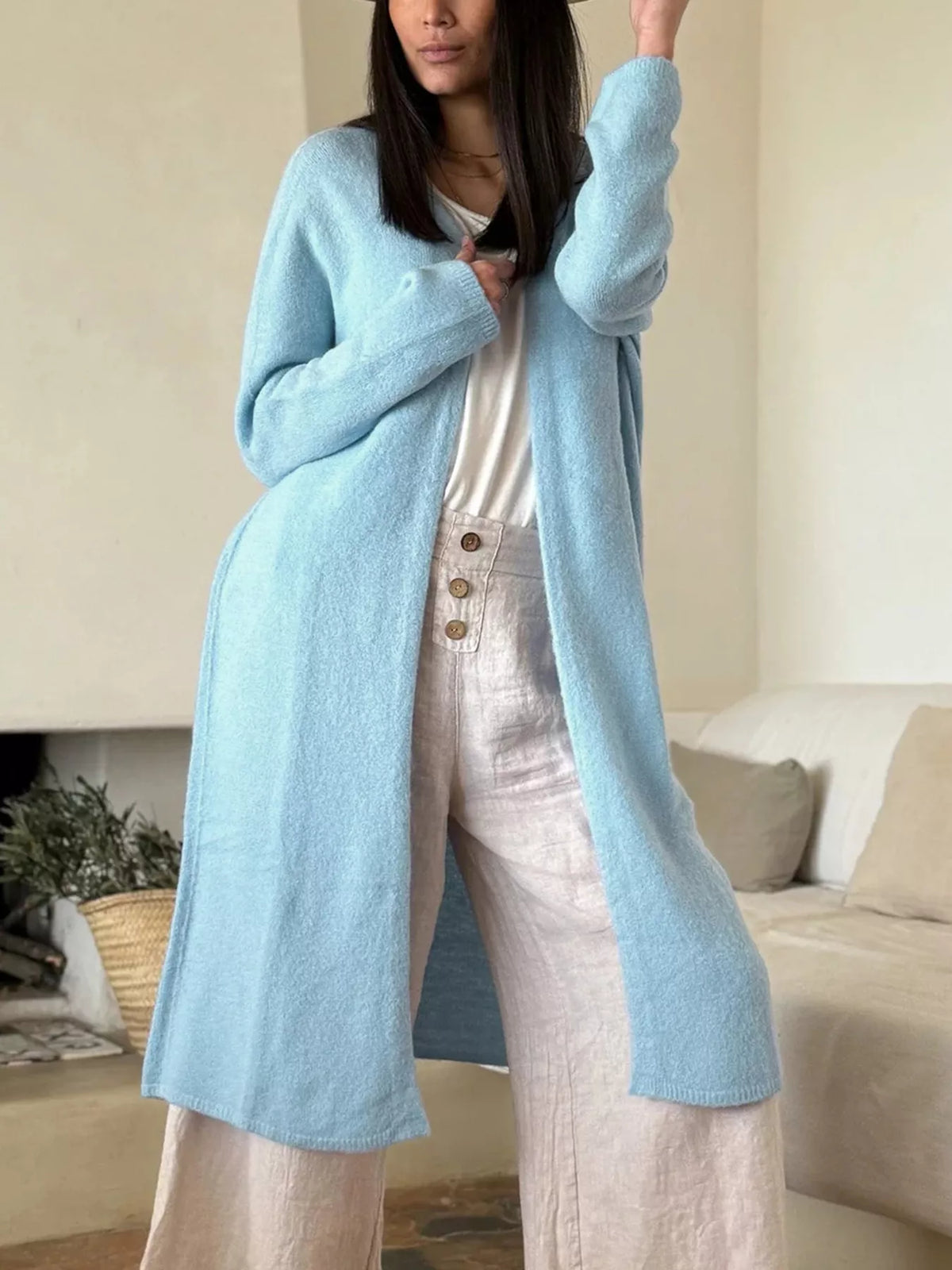 Soft Open-Front Longline Cardigan