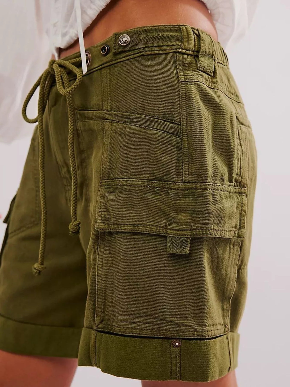Drawstring Cargo Shorts