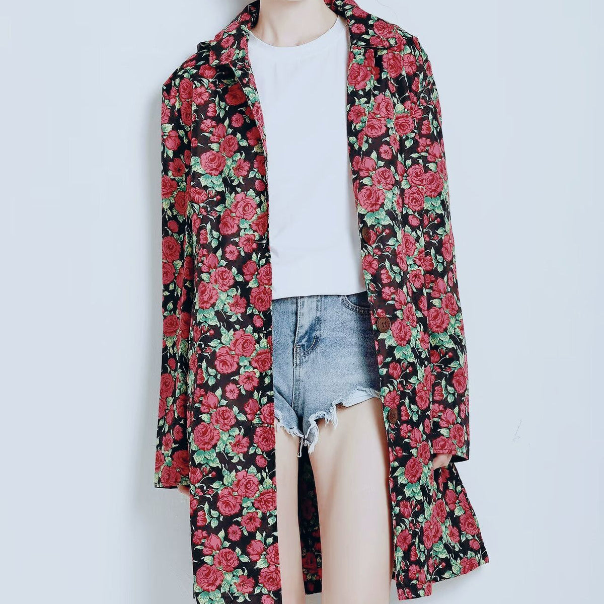 Rose Trench Coat Mid-length Women
