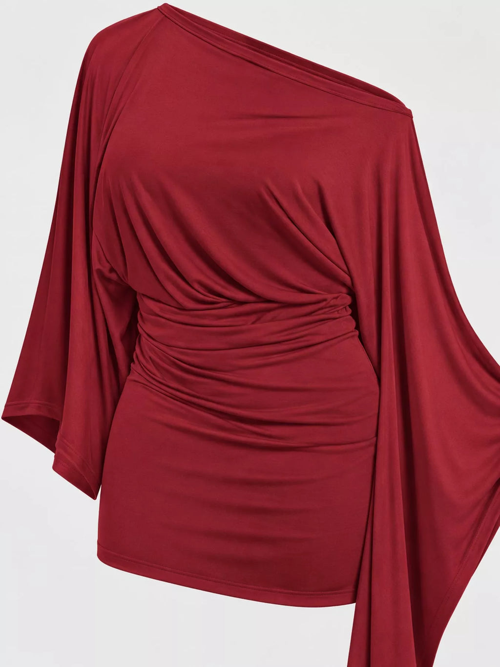 One-Shoulder Draped Bodycon Mini Dress