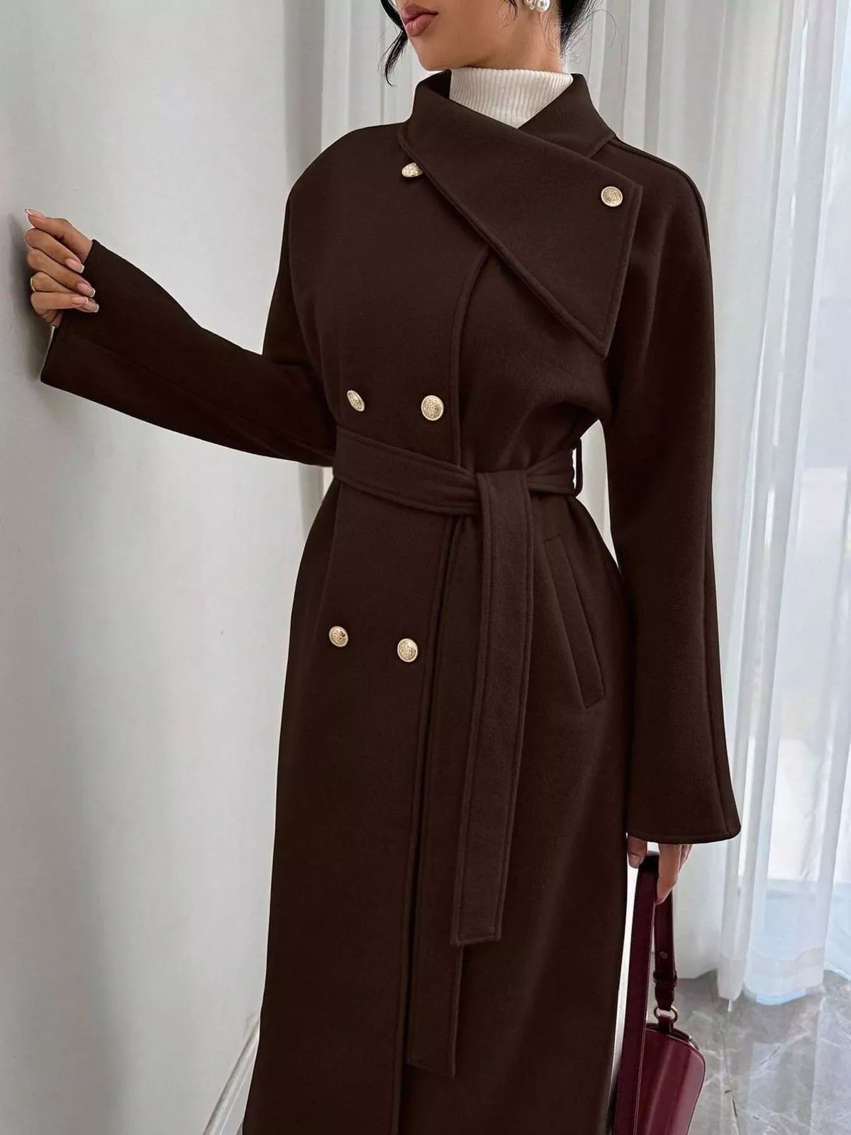Double-Breasted Longline Coat
