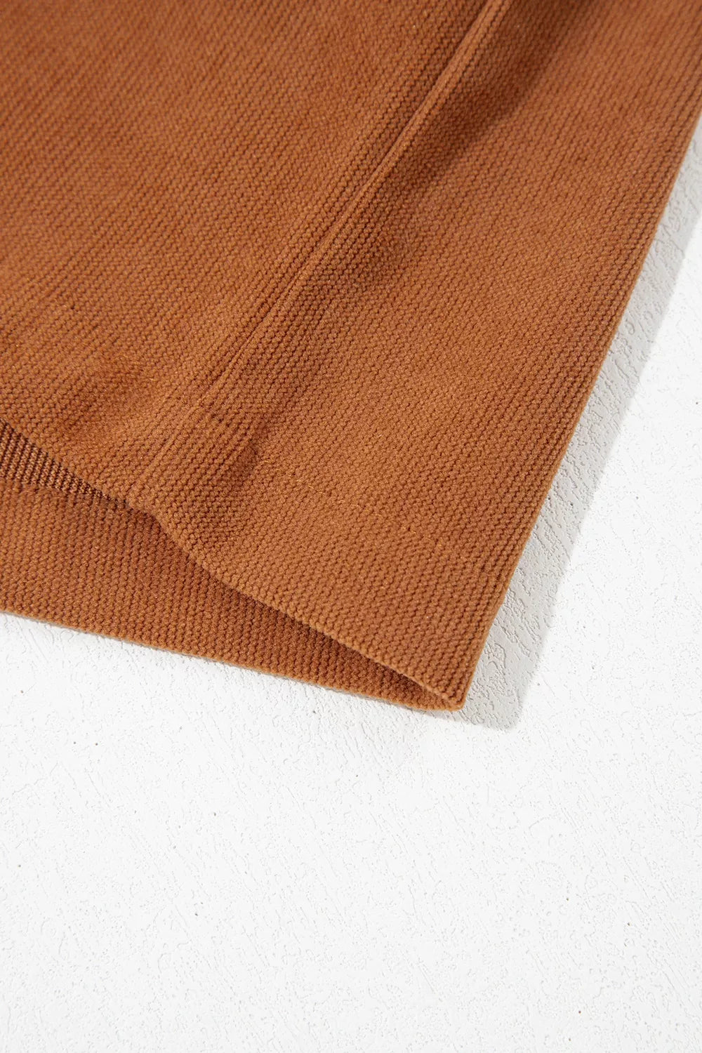 Solid Color Tie V Neck Sleeveless Corduroy Romper