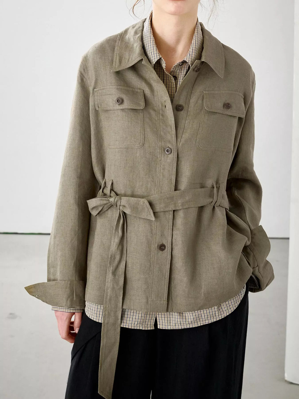 Button Up Long Sleeve Shacket