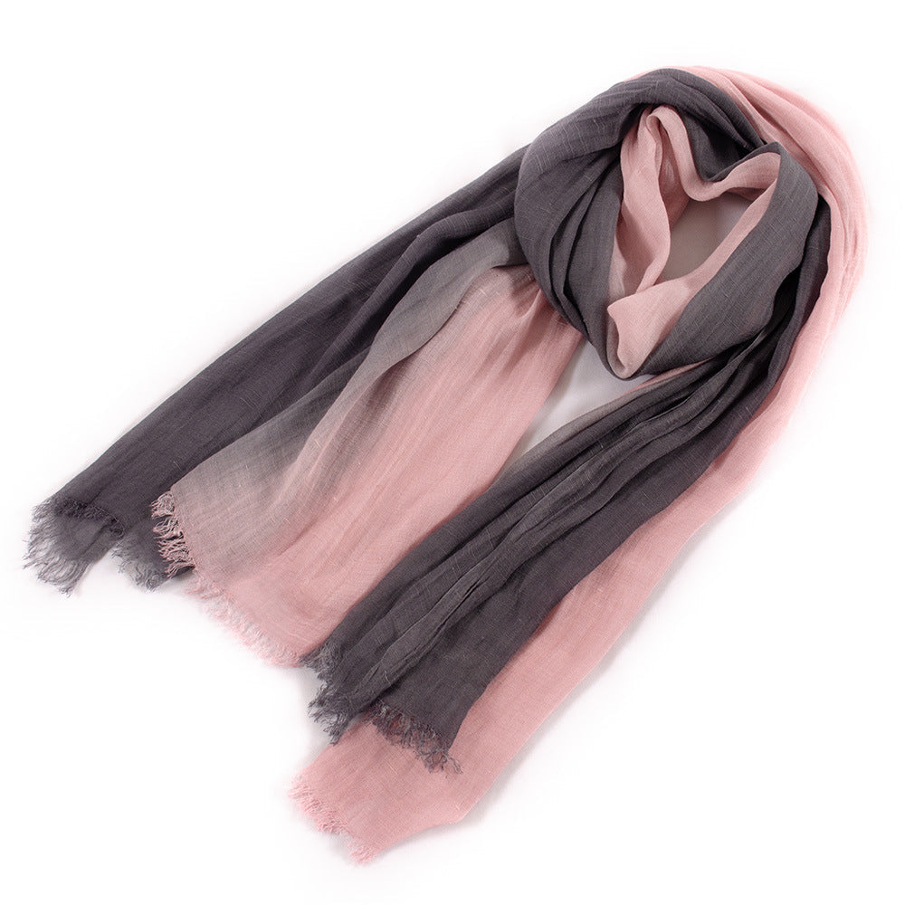 Large Soft Scarf Warm Cotton Tassel