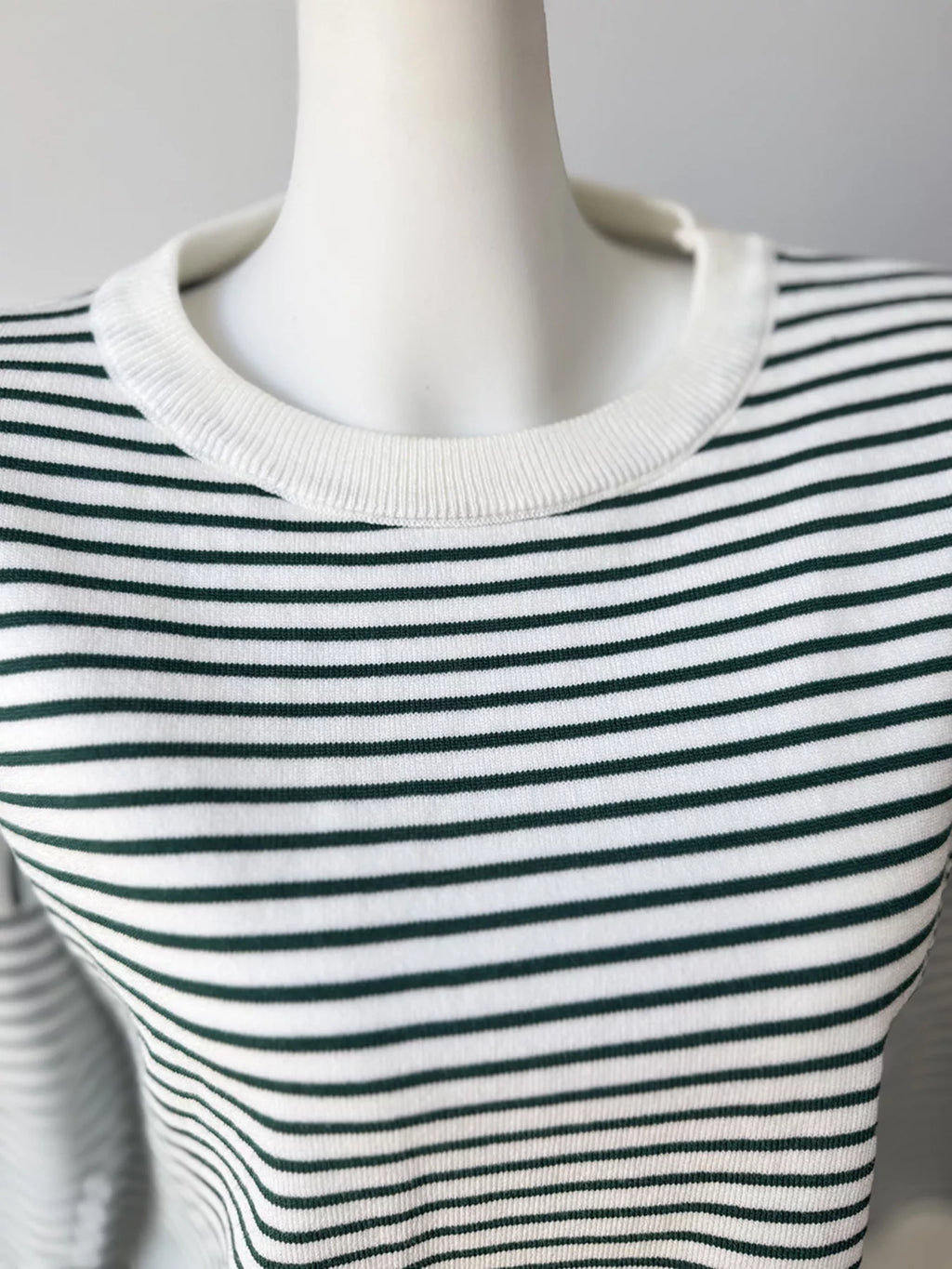 Striped Round Neck Knit Top