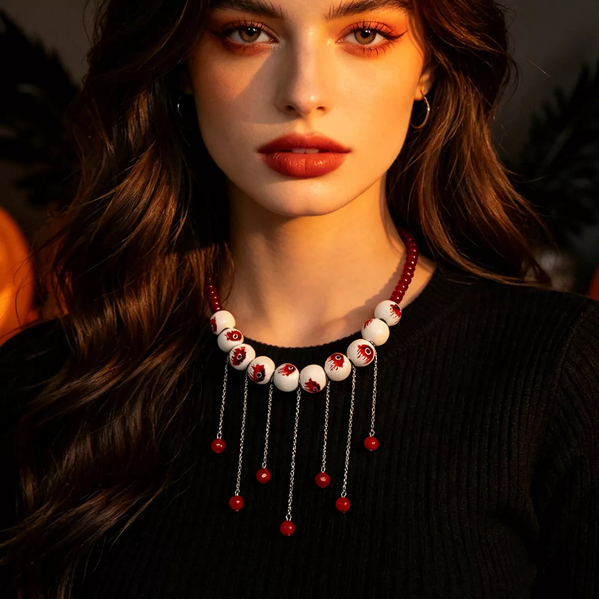Halloween Gothic Eyeball Necklace