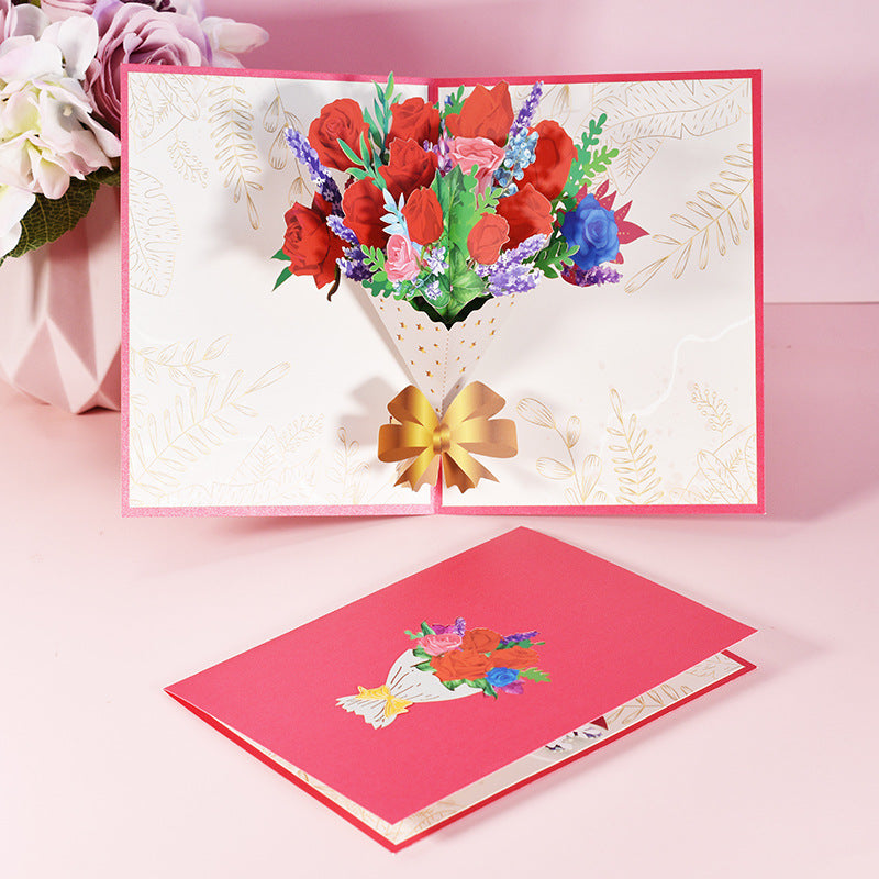 Three-dimensional Greeting Card Hand-carved Paper Blessing Card