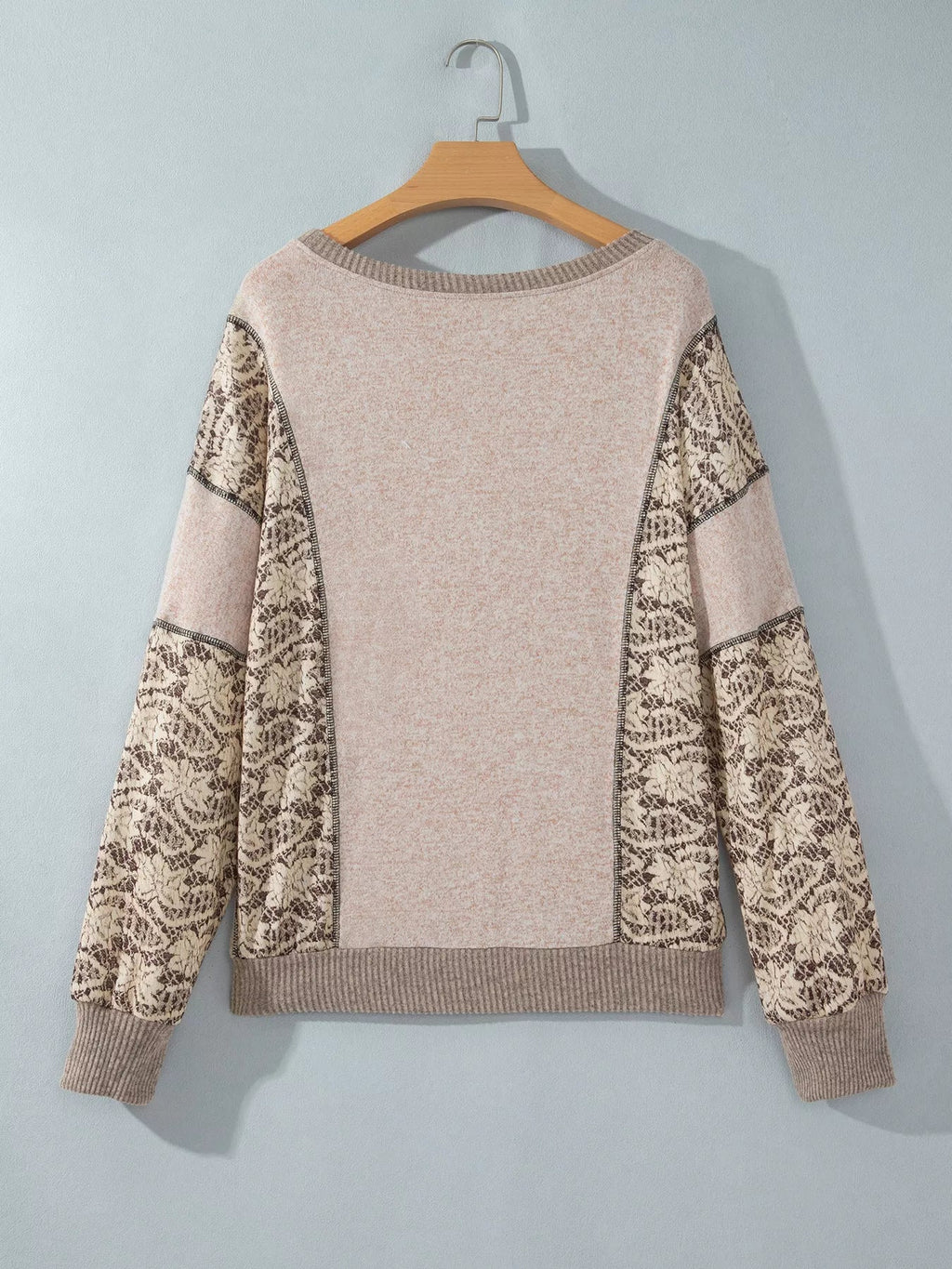Floral Print Round Neck Long Sleeve Shift Top