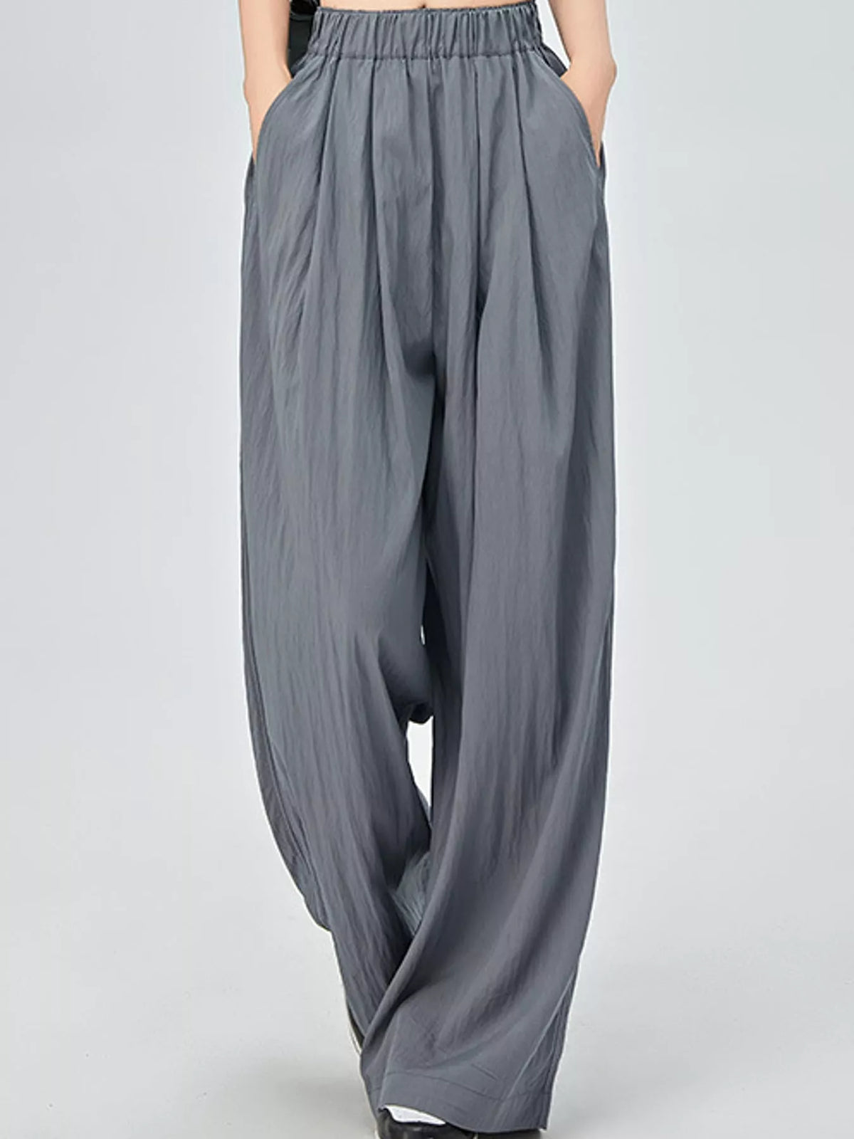 High-Waisted Loose Fit Wide-Leg Casual Pants