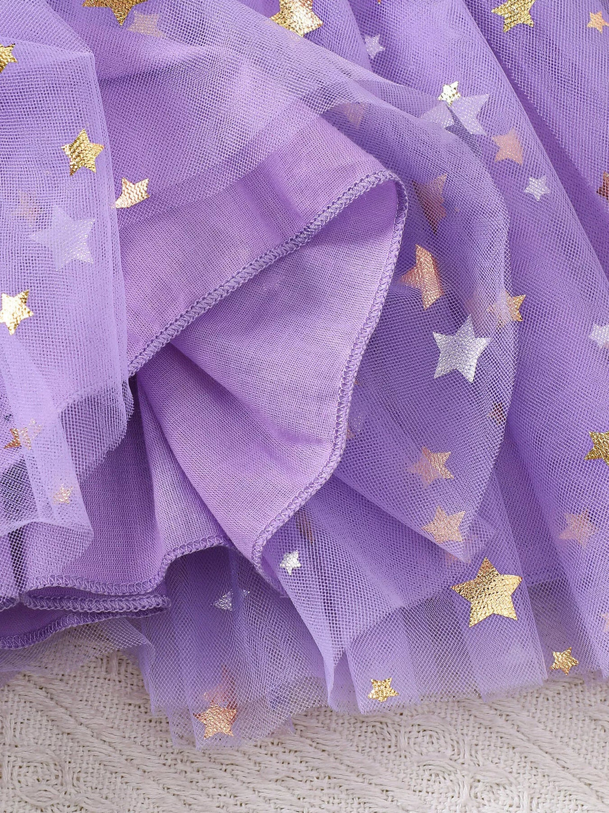 Children's Halloween Velvet Dress and Mesh Cape Set