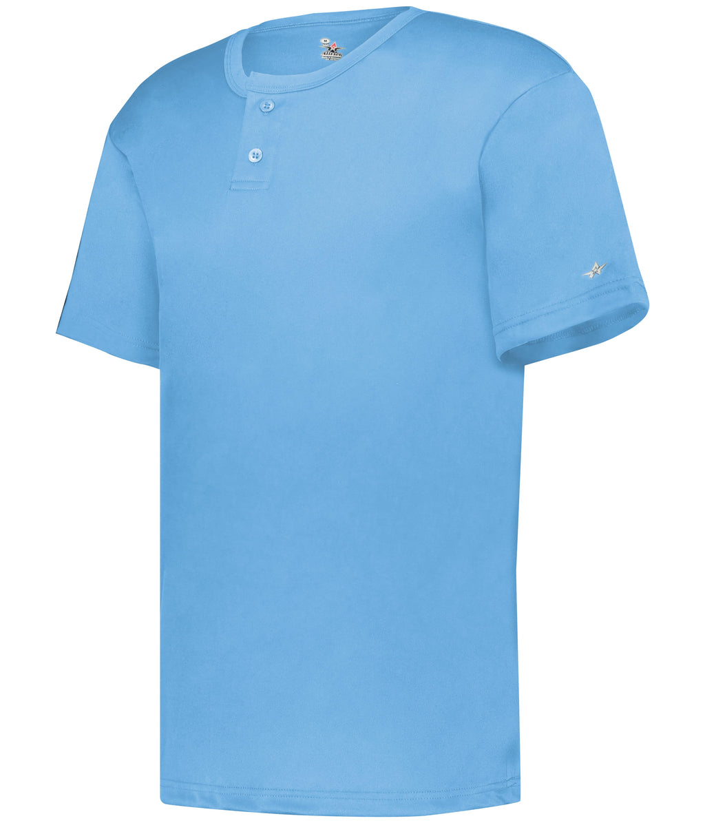 YOUTH B-CORE TWO-BUTTON BASEBALL JERSEY - MOISTURE-WICKING PERFORMANCE
