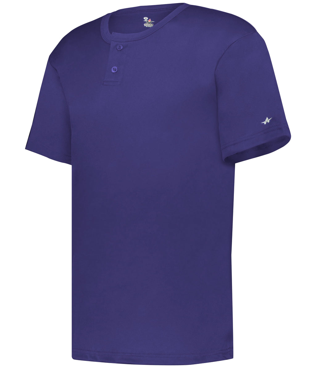 YOUTH B-CORE TWO-BUTTON BASEBALL JERSEY - MOISTURE-WICKING PERFORMANCE