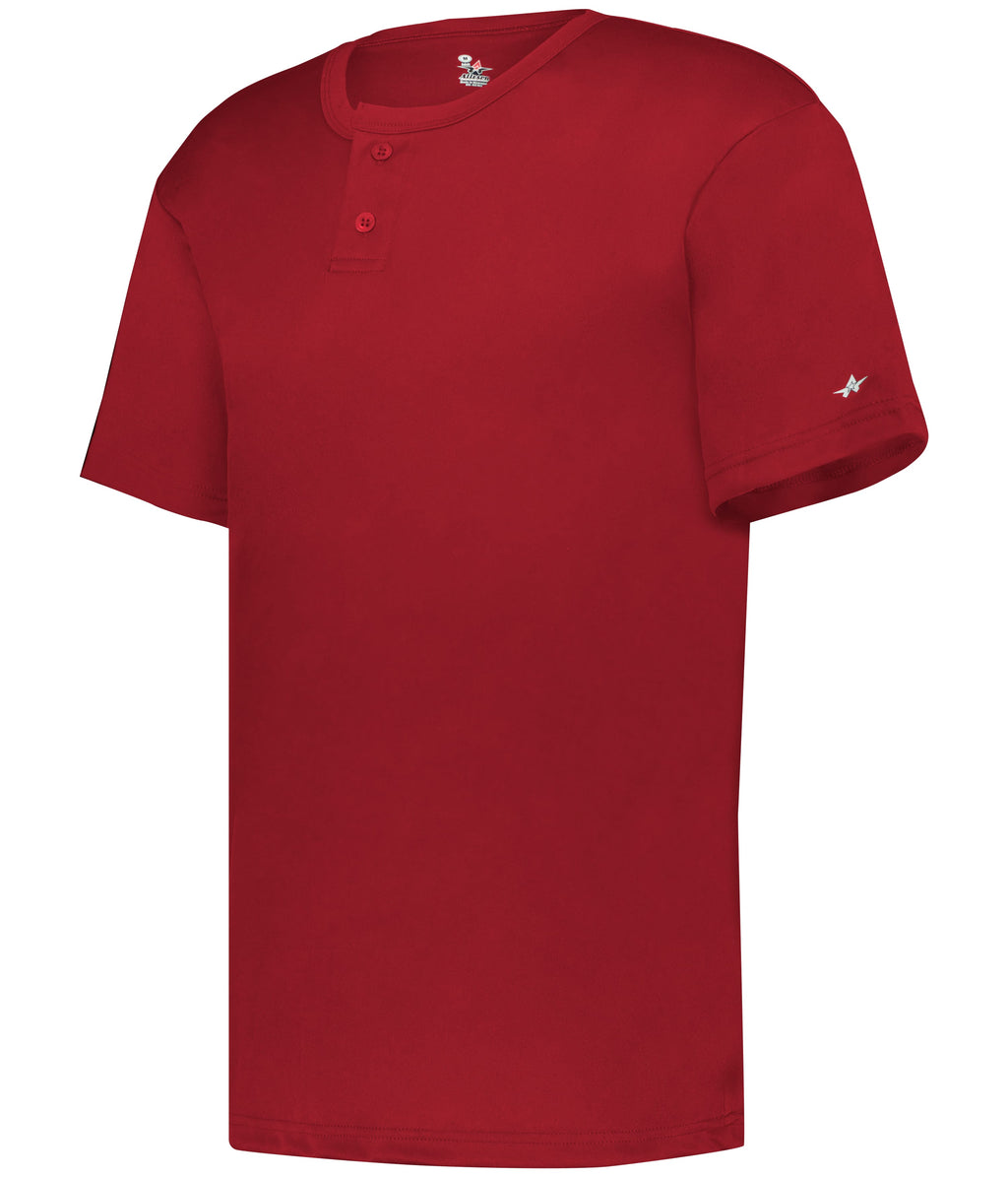 YOUTH B-CORE TWO-BUTTON BASEBALL JERSEY - MOISTURE-WICKING PERFORMANCE