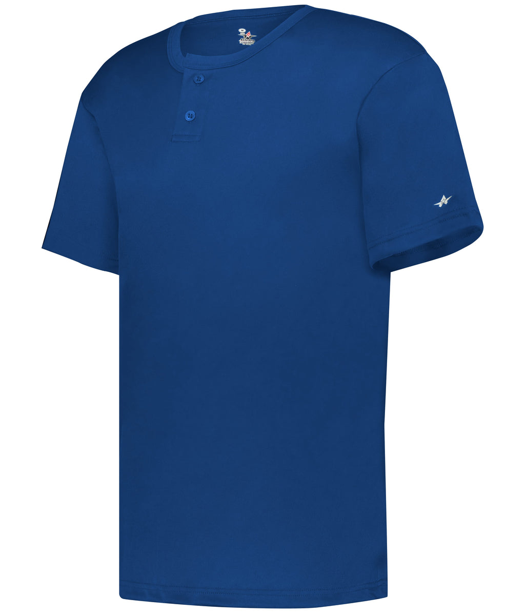 YOUTH B-CORE TWO-BUTTON BASEBALL JERSEY - MOISTURE-WICKING PERFORMANCE